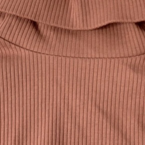 Wild Fable Women's Ribbed Turtleneck Dress, Blush Brown, Size S - Picture 4 of 5